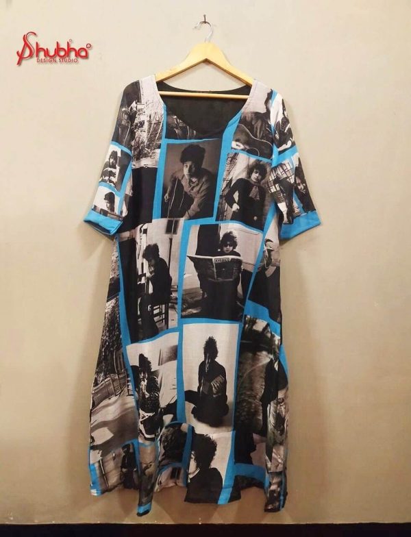 Bob Dylan Printed long maxi dress