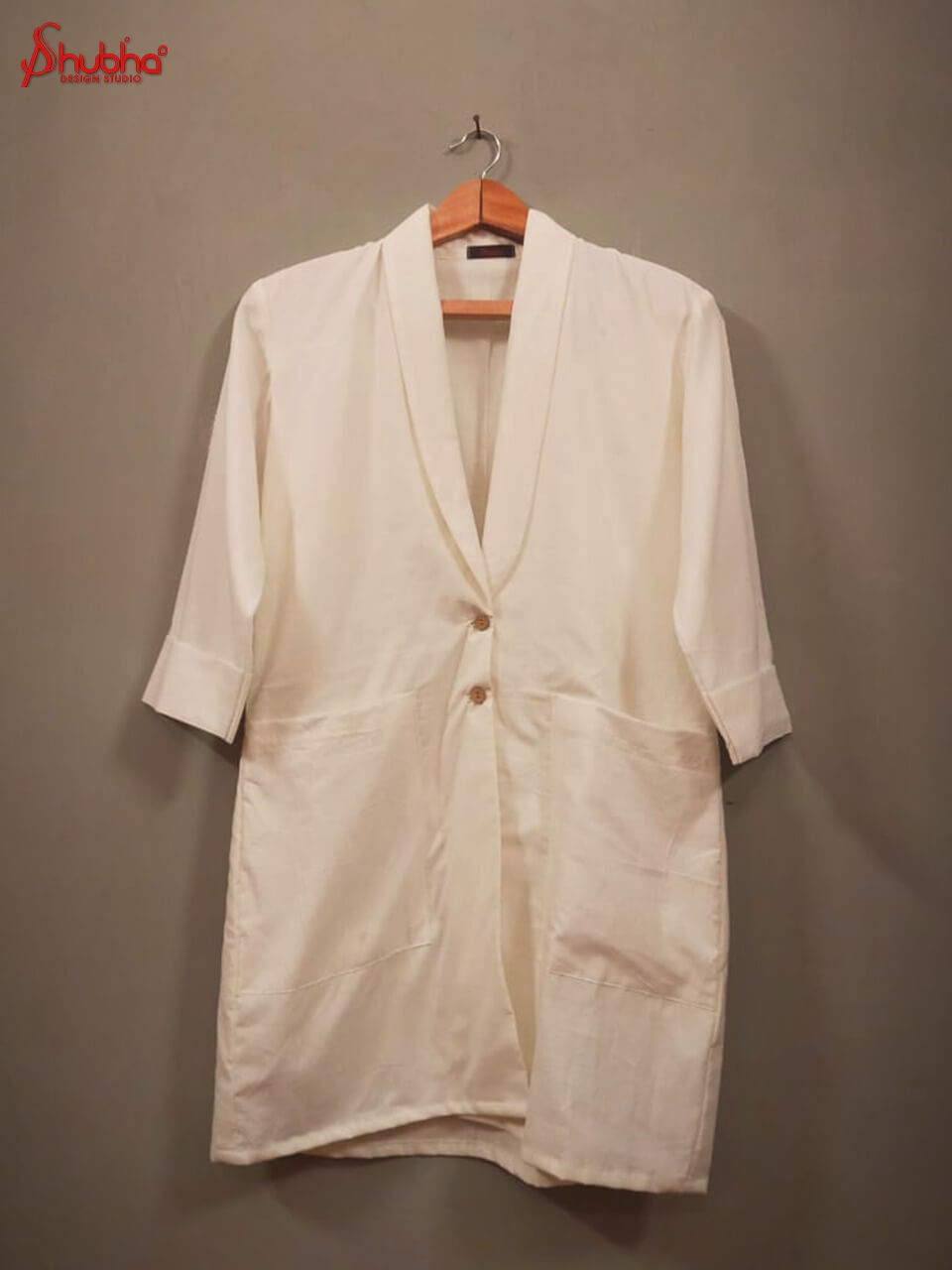 Organic cotton white jacket style shirt