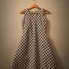 Gingham strappy long dress