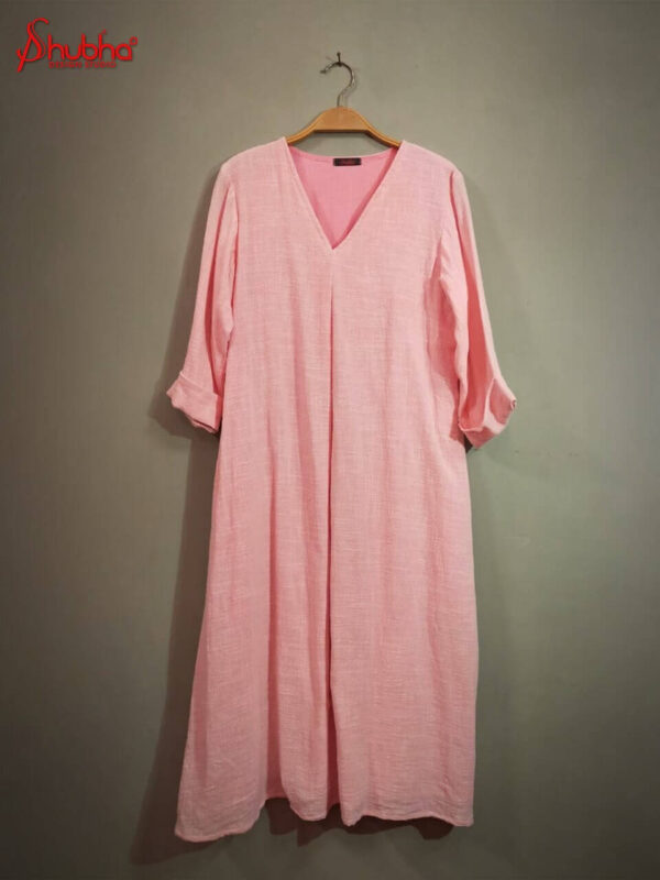 Pink organic long dress
