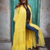 Layered Travel Yellow Jacket Dress