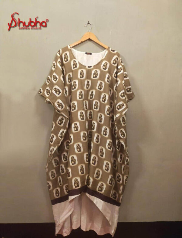 The elephant printed kaftan maxi dress