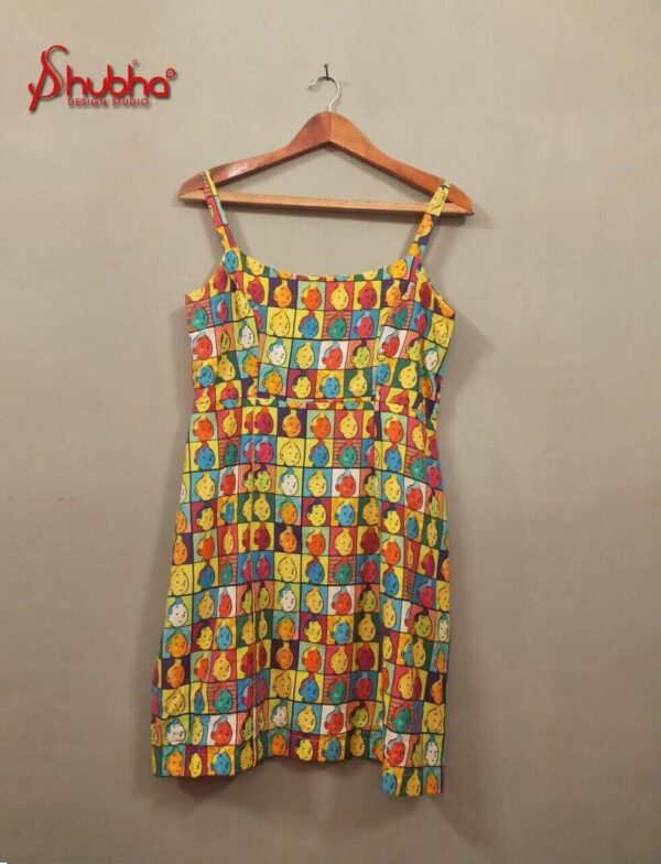 Tintin printed short dress with mid side slit