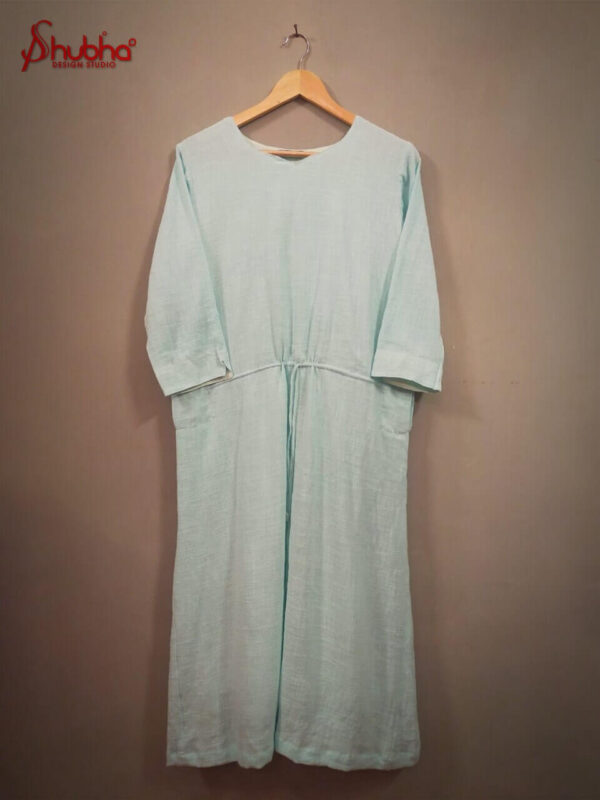Organic Powder Blue Long Dress