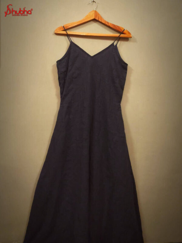 Navy Blue Organic Cotton Strappy Dress