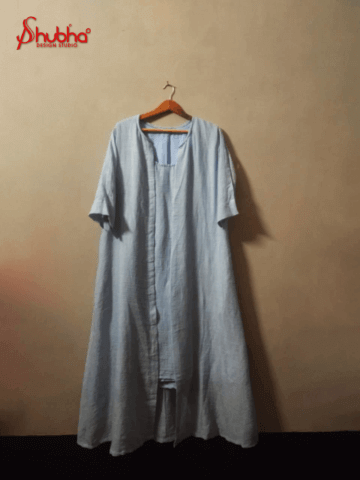 Powder Blue Organic Sleeveless Dress
