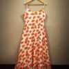 Watermelon Print Long Strappy Dress