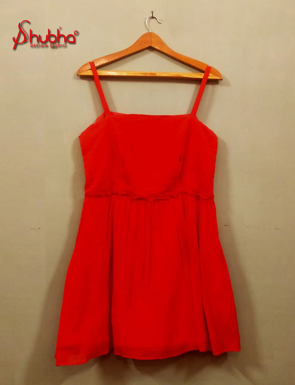 Red Short Organic Cotton Doll Dress