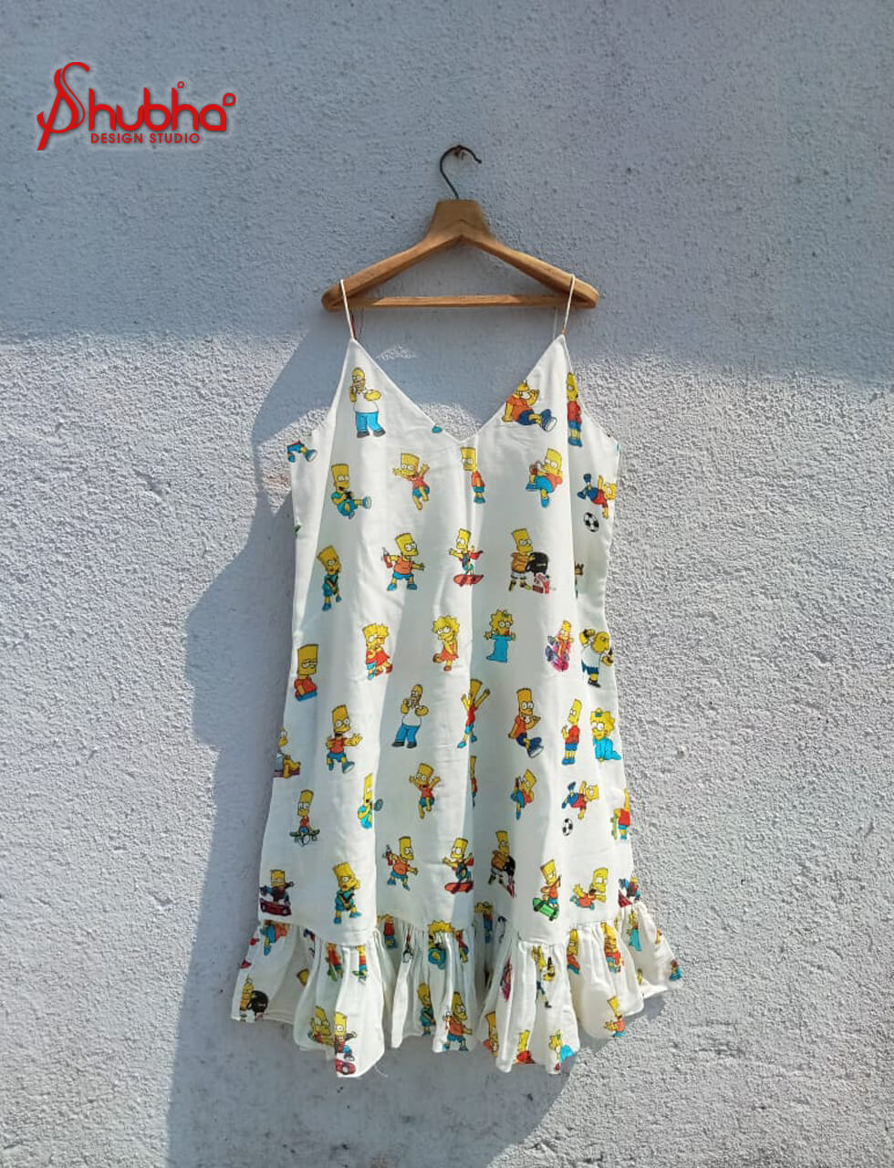 Simpsons Printed Strappy Dress